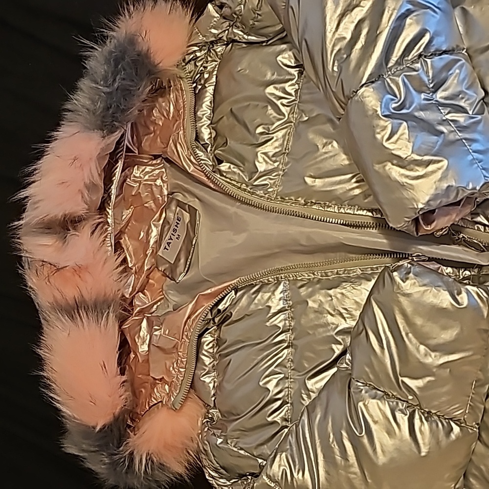 Metallic puffer jacket - Picture 2 of 3